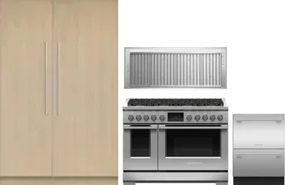 5 Piece Package Includes Refrigerator, Freezer, Range, Hood And Dishwasher